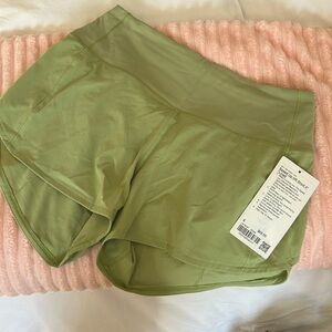light green lululemon shorts NWT